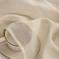 1 x RAW Customer Returns MIULEE Curtains with ruffle tape set of 2 curtains with eyelets curtains living room made of sheer voile curtains transparent bedroom beige 140 x 245 cm - RRP €27.99