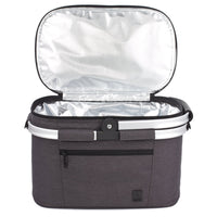 1 x RAW Customer Returns ALLCAMP 22L shopping baskets large insulated basket cooling basket cooling bag picnic basket thermal bag cooling bag thermal bag cool box dark grey - RRP €24.99