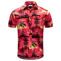 1 x RAW Customer Returns JKLPOLQ Men s Hawaiian Shirt Floral Casual Short Sleeve Summer Shirts Hawaii Beach Print Shirt for Vacation Yellow, XL  - RRP €23.8