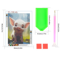 1 x Brand New Siyurongg 5D Diamond Painting Tool Set, Mosaic Kit, Diamond Art Accessories, Cartoon Anime Pink Pig Theme, Suitable for Adults Children Gifts, Home Wall Decoration Gift-30x40cm - RRP €20.4