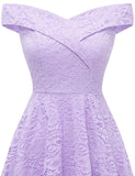 1 x RAW Customer Returns Homrain Women s 50s Dresses Formal Lace Dress Evening Dresses Vintage Retro Ball Gown Swing A-Line Cocktail Dress Floral Lace Evening Dress Lavender XL - RRP €49.99