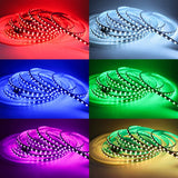 1 x RAW Customer Returns Tesfish 12V LED Strip Light RGB, 5mm Wide Ultra Thin 5M LED Light Strip SMD 3535 IP20 Total 600 LEDs Color Changing LED Tape LED Light Strip for Bedroom, Kitchen, Advertising Decoration - RRP €29.99