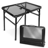 1 x RAW Customer Returns E EASTSTORM Tavle Pliable Camping Petite Camping Table Pliante pour Barbecue 2 R glages de Hauteur Table avec Grille M tallique de Bureau Facile Nettoy pour Les Activit s en Plein air Pique-Nique - RRP €50.41