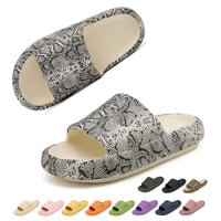 1 x RAW Customer Returns Geweo slippers women s flip flops men s thick EVA Cozislides original slippers super soft cloud slippers bathing slippers non-slip bathing shoes comfortable slides unisex snake pattern 40 41EU - RRP €17.14