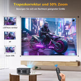 1 x RAW Customer Returns XIWBSY 4K Projector, Native 1080P Home Cinema Video Projector, Full HD, 18000 Lumens, 5G WiFi Bluetooth Projector, 4P 4D Keystone Correction 300 Inch Display, Compatible with TV - RRP €201.66