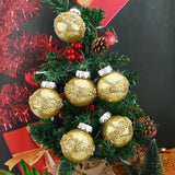 1 x Brand New 6 PCS Christmas Ball Set Creative Christmas Decorations Knitting Shiny Christmas Accessories Hanging Decorations for Christmas Tree Home Christmas Balls Ornament Gold  - RRP €20.4