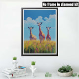 1 x Brand New Reofrey DIY Diamond Painting Accessories Giraffe Full Set, 5D Painting Diamond Painting Pictures Animal Crystal Embroidery Cross Stitch Home Bedroom Office Wall Decoration 30x40cm - RRP €11.48