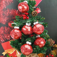 1 x Brand New 6 PCS Christmas Ball Set Creative Christmas Decorations Knitting Shiny Christmas Accessories Hanging Decorations for Christmas Tree Home Christmas Balls Ornament Red  - RRP €20.4