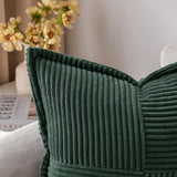 1 x RAW Customer Returns MIULEE Set of 2 Corduroy Velvet Cushion Covers Velvet Cushion Soft Decorative Cushion Cover Modern Cushion Cover Sofa Cushion Decorative Cushion Couch Cushion for Living Room Bedroom Dark Green 40 x 40 cm - RRP €21.59