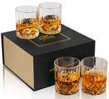 1 x RAW Customer Returns KANARS set of 4 whiskey glasses, lead-free crystal glasses, whiskey glass, 300 ml, beautiful gift box, high quality - RRP €35.98