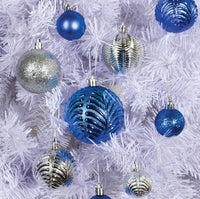 4 x Brand New Prextex Christmas Ball Ornaments for Christmas Decorations - 36 Pack Shatterproof Ornaments with Hanging Loop for Holiday and Party Decoration Combination of 6 Styles in 3 Sizes Silver  - RRP €79.96