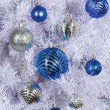 4 x Brand New Prextex Christmas Ball Ornaments for Christmas Decorations - 36 Pack Shatterproof Ornaments with Hanging Loop for Holiday and Party Decoration Combination of 6 Styles in 3 Sizes Silver  - RRP €79.96