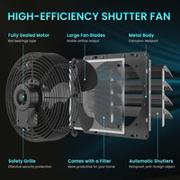 1 x RAW Customer Returns HG Power 300mm exhaust fan with speed controller industrial wall fan 1300m h wall fan adjustable with mesh screen aluminum window fan with EU plug for basement garage kitchen slats - RRP €103.64