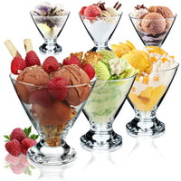 1 x RAW Customer Returns KADAX ice cream bowl glass set, ice cream bowls, dessert glasses with base, ice cream glasses, dessert bowls for ice cream, desserts, fruit, appetizers, cocktails, dessert glasses, ice cream glasses 6, 460 ml  - RRP €24.58