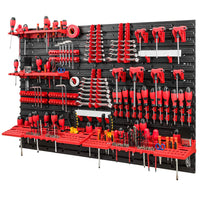 1 x RAW Customer Returns PAFEN tool wall -1152 x 780 mm - Set of 58 tool holders with perforated wall storage system tool perforated wall wall shelf workshop shelf - RRP €50.41