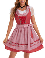 1 x RAW Customer Returns Zeagoo Oktoberfest Dresses Women Traditional Costume Dirndl Midi Elegant Germany Dress for Beer Festival Oktoberfest Dot Pattern Red XL - RRP €60.85