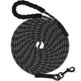 1 x RAW Customer Returns Taglory Long Dog Training Leash, Reflective Nylon Dog Leash with Handle, 20m Black - RRP €20.97