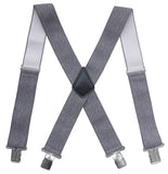 11 x Brand New Chalier 50mm Men s X-Back Elastic Adjustable Suspenders with Clips Size One Size Grey - RRP €166.32