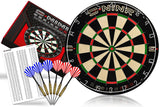 1 x RAW Customer Returns NINR Dartboard -Professional Set- IMPORTANT Best sisal from Kenya 15 larger fields I 6 darts included in the set I Steeldartboard Series Pro with checkout card I Durable tournament dartboard - RRP €32.23