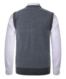 1 x Brand New Oralidera Men s Knitted Vest Cardigan V-Neck Sleeveless Cardigan with Button Placket Autumn Winter Comfort Fit Men s Vest Pullover Cardigans with Pockets, Grey, L - RRP €29.99