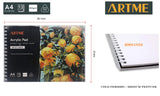 1 x RAW Customer Returns Artme A4 Acrylic Paper x 12 Sheets - 2PK - 400gsm Acrylic Block Extra Heavy Cold Pressed Acid Free Wet Dry Medium - High Quality Drawing Pad Acrylic Gouache Painting 2 Packs  - RRP €11.99