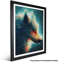 10 x Brand New Ginfonr Diamond Painting 5D Diamond Painting Lightning Wolf Animal By Number Kits Full Drill Paint With Diamonds Arts Wall Decor 30 40 CM - RRP €204.0