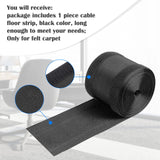 1 x RAW Customer Returns Black Cable Grip Strip Floor Cable Cover Cable Protector Cable Management for Office Carpet, Keep Cables in Order and Protect Wires 4 Inch x 15 Feet  - RRP €18.14