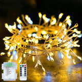 1 x RAW Customer Returns RuiLight 200 LED Fairy Lights, 6M Copper Wire String Lights Battery Operated Outdoor Indoor, 8 Modes Christmas Lights for DIY Holiday Wedding Birthday Party D cor - RRP €15.98