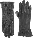 2 x Brand New YISEVEN Women s Winter Genuine Leather Gloves Ruffle Design Gifts, Black Small 6.5  - RRP €59.98