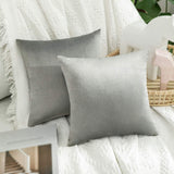 1 x Brand New MIULEE Cushion Covers Sofa Bedroom Furnishing Pillow Covers Home Decor Modern Pillowcases Elegant Soft Durable Velvet with Invisible Zipper 2 Pieces 30X30 CM Gray - RRP €12.99