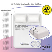 1 x RAW Customer Returns Twillie - mattress protector 180 x 200 cm waterproof - mattress topper certified Oeko-TEX Aegis - breathable mattress topper - hygienic anti-mite mattress cover - 20 year guarantee Blanc - RRP €42.97