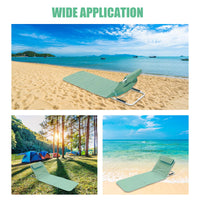 1 x RAW Customer Returns TAZZOR foldable beach mat with adjustable backrest, sun mat for the beach, beach mattress with carrying bag for garden, camping, picnic, travel, vacation, beach lounger, foldable, lightweight - RRP €40.33