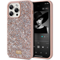 1 x RAW Customer Returns BEZ Phone Case for iPhone 15 Pro Max Case Glitter, Sparkle Diamond Crystal Bling Case with Bling Co. Series for iPhone 15 Pro Max, Tuscan Beige - RRP €24.99