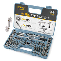 1 x RAW Customer Returns Hi-Spec 40-Piece Tap and Die Set. Metric Dies, Taps and Faucet Handles. Hand Tool Set for Cutting, Threading, and Shaping Nuts, Bolts, Screws, Spark Plugs, and More - RRP €35.99