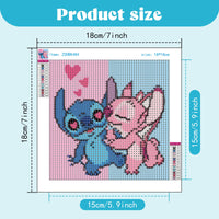 1 x Brand New EOBROMD Diamond Painting Stitch, Heart Diamond Painting with Frame, 5D Diamond Painting Pictures Cartoon, Diamond Painting Pictures Arts Craft for Home Decor Gift 18x18cm - RRP €20.4