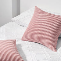 1 x RAW Customer Returns Topfinel set of 2 cushion covers 45 x 45 pink corduroy striped pattern cushion covers cushion cover decorative cushion sofa cushion couch cushion decorative cushion decorative cushion cover decorative cushion- RRP €16.13