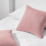 1 x RAW Customer Returns Topfinel set of 2 cushion covers 45 x 45 pink corduroy striped pattern cushion covers cushion cover decorative cushion sofa cushion couch cushion decorative cushion decorative cushion cover decorative cushion- RRP €16.13