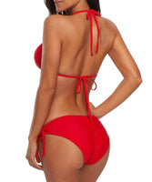 1 x RAW Customer Returns Durio Bikini Women s Push Up Sexy 2-Piece Bikini Set with Triangle Bikini Bottoms Wide Body Adjustable Red EU 38-40 Manufacturer Size M  - RRP €32.26