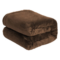 1 x RAW Customer Returns H HANSEL HOME Large Blanket for Sofa, Extra Soft Microfiber, Flannel Sofa Blanket, Fleece Blanket for Bed, for All Seasons - Brown, 220x240cm - RRP €29.75