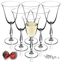 1 x RAW Customer Returns Crystal glass wine glasses, set of 6, 250ml, high quality, wine goblet with high stem, for home, party, elegant white wine glasses, beautiful red wine glasses - RRP €26.21