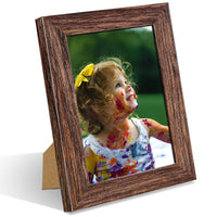 1 x Brand New Nacial Photo Frame 10 x 15cm, Set of 4 Wooden Photo Frames, Brown Design Wall Photo Frames with Acrylic Glass for Photo Collage - RRP €19.2