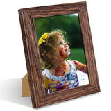 1 x Brand New Nacial Photo Frame 10 x 15cm, Set of 4 Wooden Photo Frames, Brown Design Wall Photo Frames with Acrylic Glass for Photo Collage - RRP €19.2