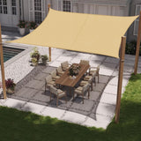 1 x RAW Customer Returns Cool Area 4x5m Rectangular Waterproof Sun Shade Sail UV Protection for Outdoor Garden Terrace, Sand - RRP €74.99