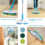 1 x RAW Customer Returns Electric Floating Mop, Electric Floating Mop with Wiping, Scrubbing and Polishing, Electric Mop for Household Cleaning, THREE Functions Cleaning Pad Machine Washable  - RRP €39.96