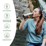 1 x RAW Customer Returns Bambaw Single-walled stainless steel drinking bottle, stainless steel drinking bottle 750ml, non-insulated stainless steel water bottle, drinking bottle 750ml, 750ml metal water bottle, unisex, metal drinking bottle - RRP €18.34