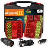 1 x RAW Customer Returns D-TECH Wireless LED Trailer Tail Lights, Wireless Magnetic LED Trailer Tail Light Set, ECE EMC Approved Wireless LED Tail Lights, Waterproof Trailer Light - RRP €75.98