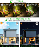 1 x RAW Customer Returns CLY Solar Garden Light, Solar Lights for Outdoors with Remote Control 2700K 4000K 6000K 2 Dynamic Modes Solar Spotlight 3 Brightness 5000mAh Timing Function Garden Lighting IP66 Waterproof for Garden - RRP €59.99