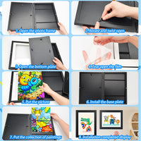 1 x RAW Customer Returns Yizemay picture frame din A4, picture frame change children s drawings children s art picture frame children s art frame front opening A4 hinged wooden photo frame picture frame for jersey black  - RRP €24.17