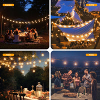 1 x RAW Customer Returns YOOULIT Solar Fairy Lights Outdoor, 15M G40 LED Fairy Lights Bulbs Outdoor, 25 1 Plastic Bulbs Waterproof IP44 for Garden, Patio, Balcony, Party Decoration, 2700K Warm White - RRP €29.97