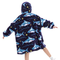 1 x Brand New Durio hoodie blanket children s blanket hoodie girls boys hoodie for children pullover with hood hoodie sweater warm dinosaur M 4-12 years - RRP €15.12